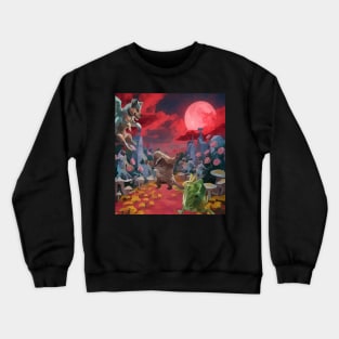 watercolor pangolin angel dog cabbage rabbit Crewneck Sweatshirt